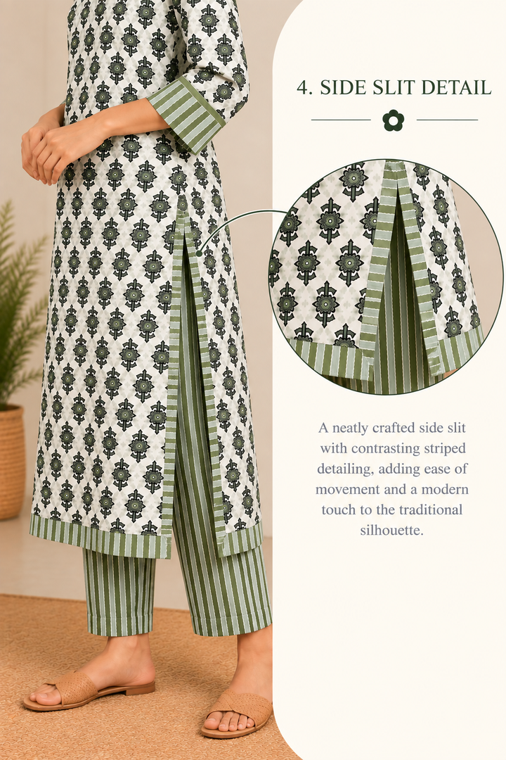 Green Printed Corset