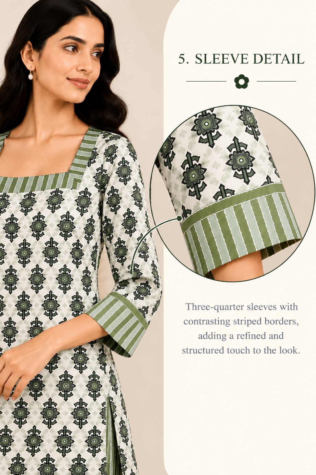 Green Printed Corset