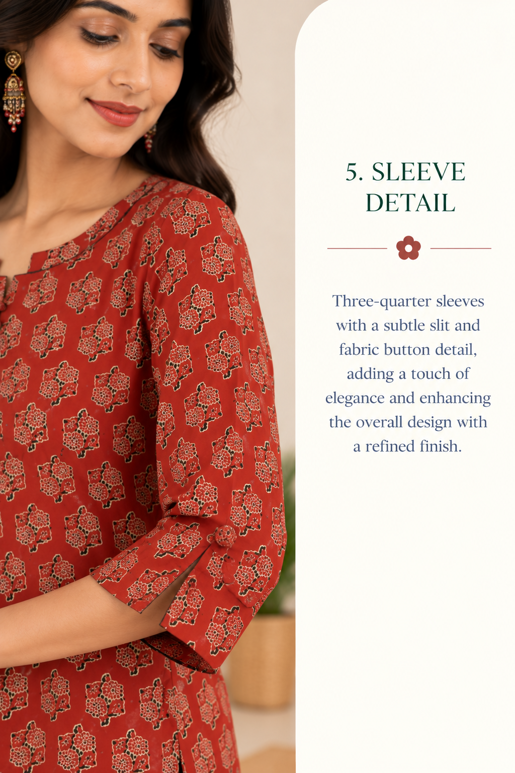 Maroon Cotton Ajrak Hand Block Printed Long Kurta
