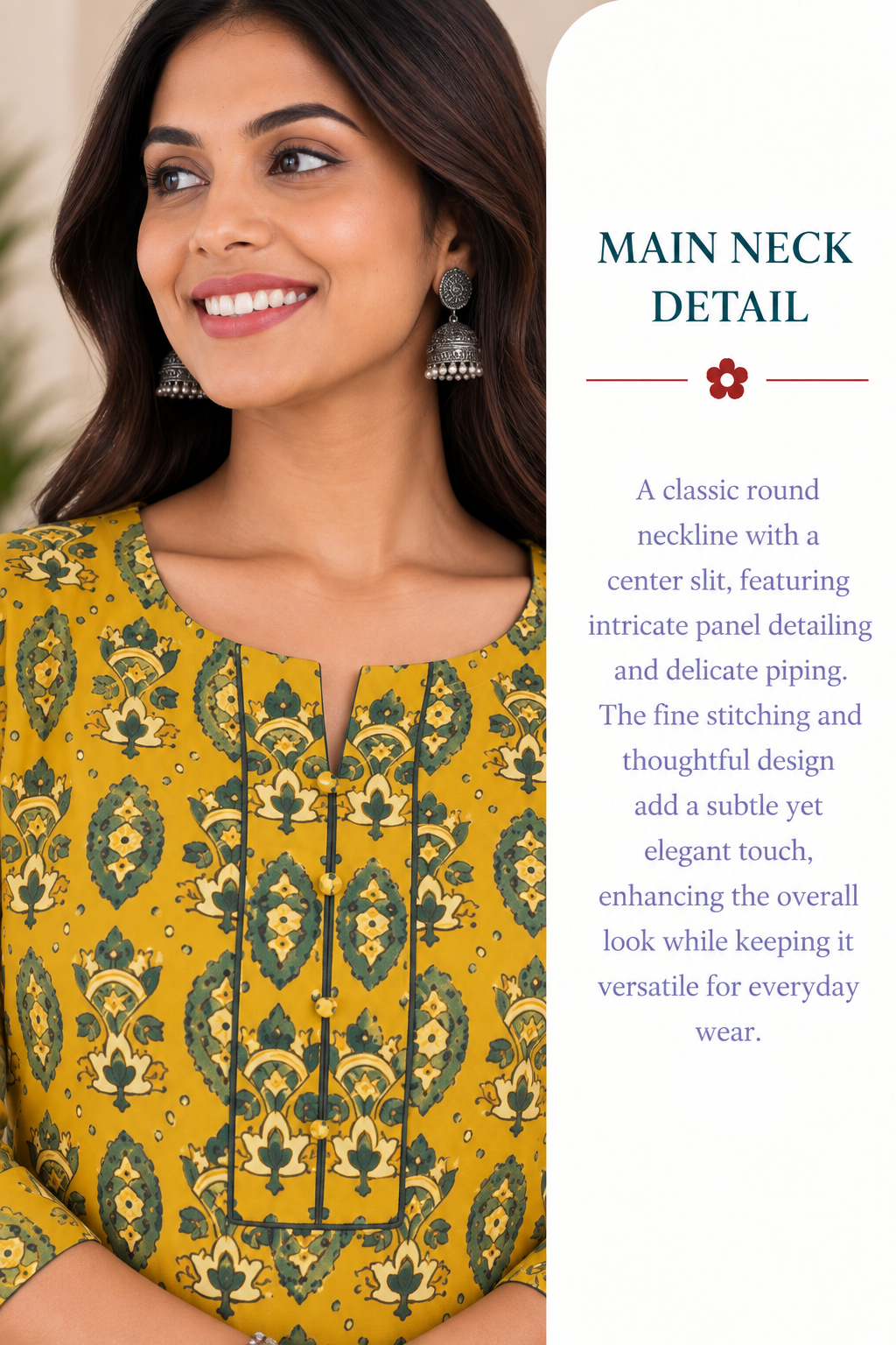 Mustard Cotton Ajrak Hand Block Printed Long Kurta